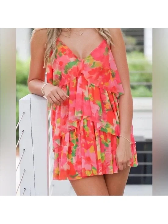 ZARA PRINTED TULLE DRESS - Picture 8 of 14